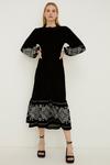 Oasis Rachel Stevens Embroidered Velvet Midi Dress thumbnail 2