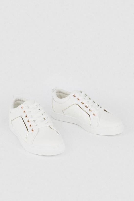 Oasis Gold Detail Lace Up Trainer 2