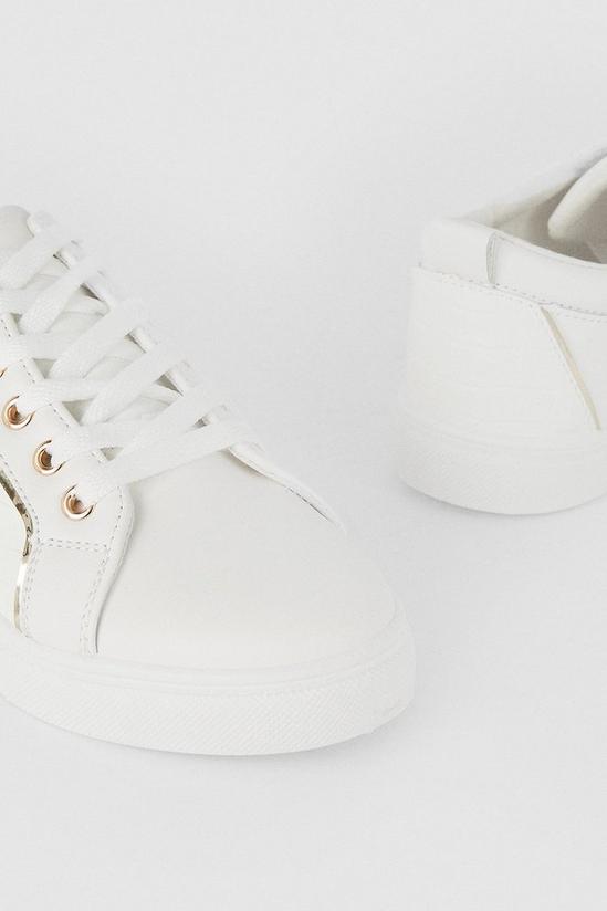 Oasis Gold Detail Lace Up Trainer 3