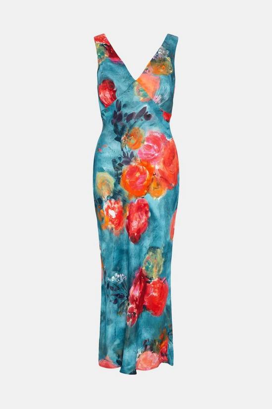 Oasis Oasis x Tipperleyhill Painted Floral Bias Midi Dress 4