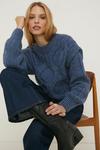 Oasis Rachel Stevens Honeycomb Stitch Tuck Shoulder Jumper thumbnail 1