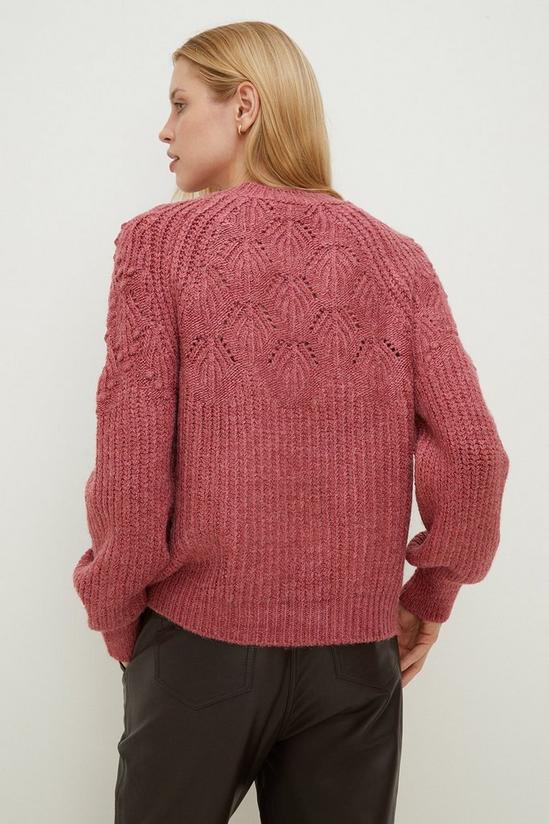 Oasis Oversized Bobble And Pointelle Stitch Jumper 3