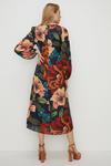 Oasis Large Scaled Floral Ruched Front Midi Dress thumbnail 3