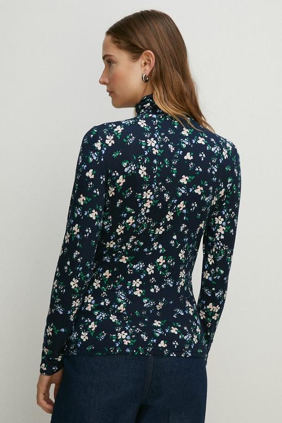 Oasis Floral Soft Touch Funnel Neck Top 3