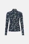 Oasis Floral Soft Touch Funnel Neck Top thumbnail 4