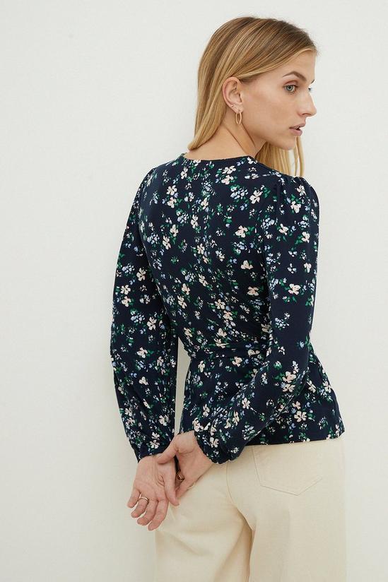 Oasis Floral Soft Touch Wrap Top 3