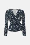 Oasis Floral Soft Touch Wrap Top thumbnail 4