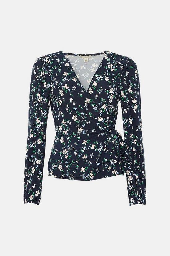 Oasis Floral Soft Touch Wrap Top 4