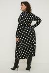 Oasis Curve Spot Funnel Neck Belted Midi thumbnail 3