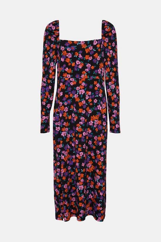 Oasis Plus Size Floral Square Neck Midi Dress 4
