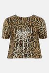 Oasis Animal Sequin Boxy Short Sleeve T-shirt thumbnail 4