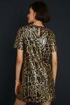 Oasis Animal Sequin Short Sleeve T-shirt Mini Dress thumbnail 3
