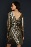 Oasis Stripe Sequin V Neck Mini Dress thumbnail 3