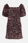 Oasis Sequin Velvet Bardot Mini Dress thumbnail 4
