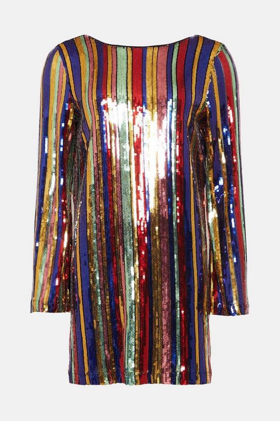 Oasis Stripe Sequin Mini Dress 4
