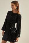 Oasis Sequin Belted Crew Neck Shift Dress thumbnail 1