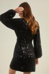 Oasis Sequin Belted Crew Neck Shift Dress thumbnail 3
