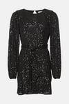 Oasis Sequin Belted Crew Neck Shift Dress thumbnail 4