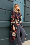 Oasis Rachel Stevens Italian Wool Mix Aztec Longline Coat thumbnail 1