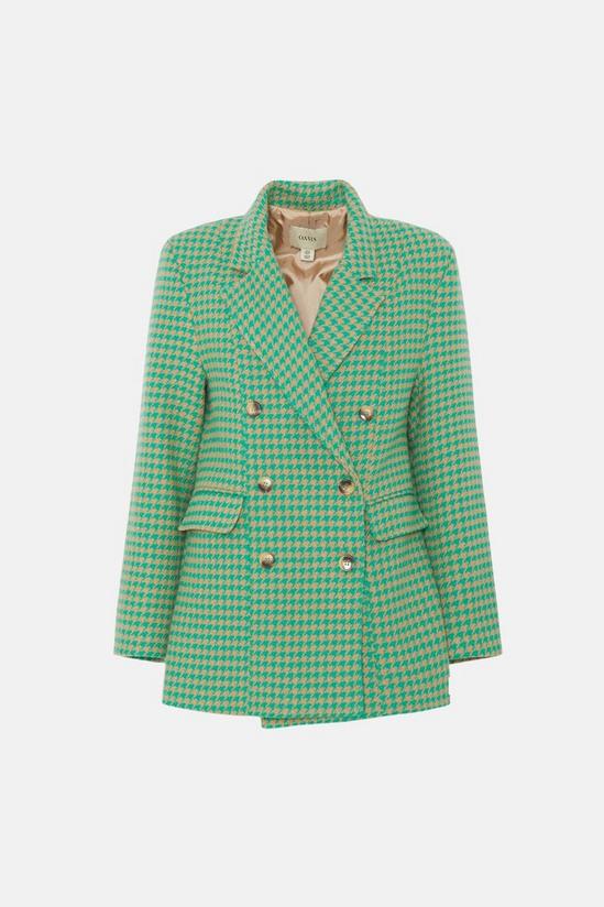 Oasis Double Breasted Houndstooth Check Coat 4
