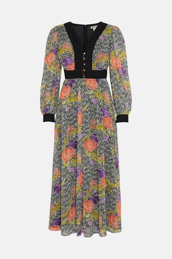 Oasis Oasis x Print Sisters Floral Lace Dobby Midi Dress 4