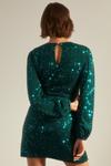 Oasis Petite Sequin Belted Crew Neck Shift Dress thumbnail 3