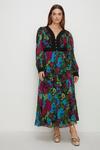 Oasis Plus Size Floral Lace V Neck Midaxi Dress thumbnail 2