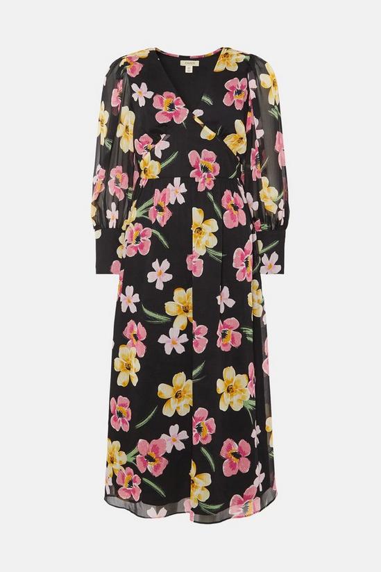 Oasis Petite Floral Print Chiffon Midi Dress 4