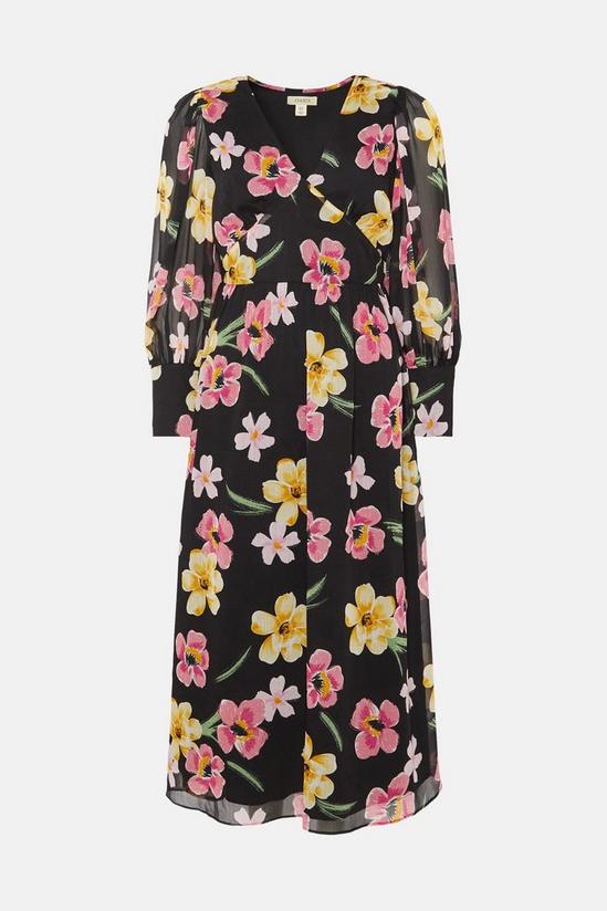 Oasis Floral Print Chiffon Midi Dress 4