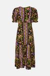 Oasis Frill Ruffle Trailing Stripe Midi Dress thumbnail 4