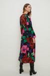 Oasis Large Scale Bold Floral Wrap Midi Dress thumbnail 3