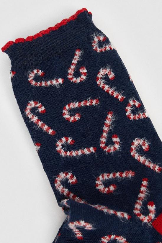 Oasis Candy Cane All Over Print Christmas Socks 2