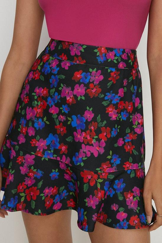 Oasis Floral Printed Flippy Mini Skirt 2
