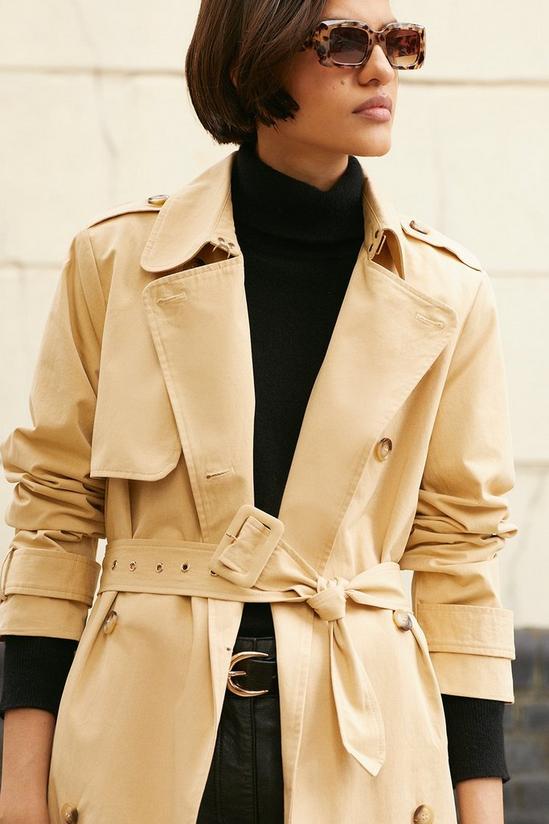 Oasis Belted Button Detail Trench Coat 5