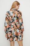 Oasis Dobby Satin Floral Button Front Skater Dress thumbnail 3