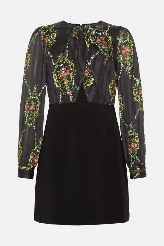 Oasis Floral Printed Wrap Front 2 In 1 Shift Dress 4