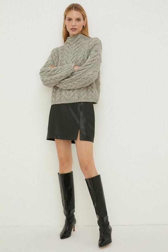 Oasis Rachel Stevens Premium 100% Wool Cable Knit Jumper 2