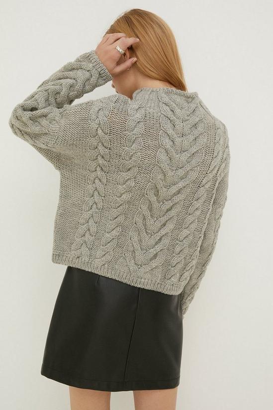 Oasis Rachel Stevens Premium 100% Wool Cable Knit Jumper 3