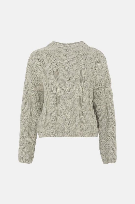 Oasis Rachel Stevens Premium 100% Wool Cable Knit Jumper 4