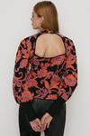 Oasis Statement Jacquard Open Back Knitted Top thumbnail 3