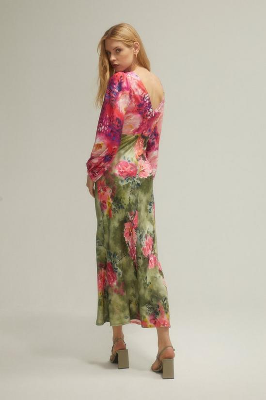 Oasis Oasis x Tipperleyhill Mixed Floral V Neck Midi Dress 3