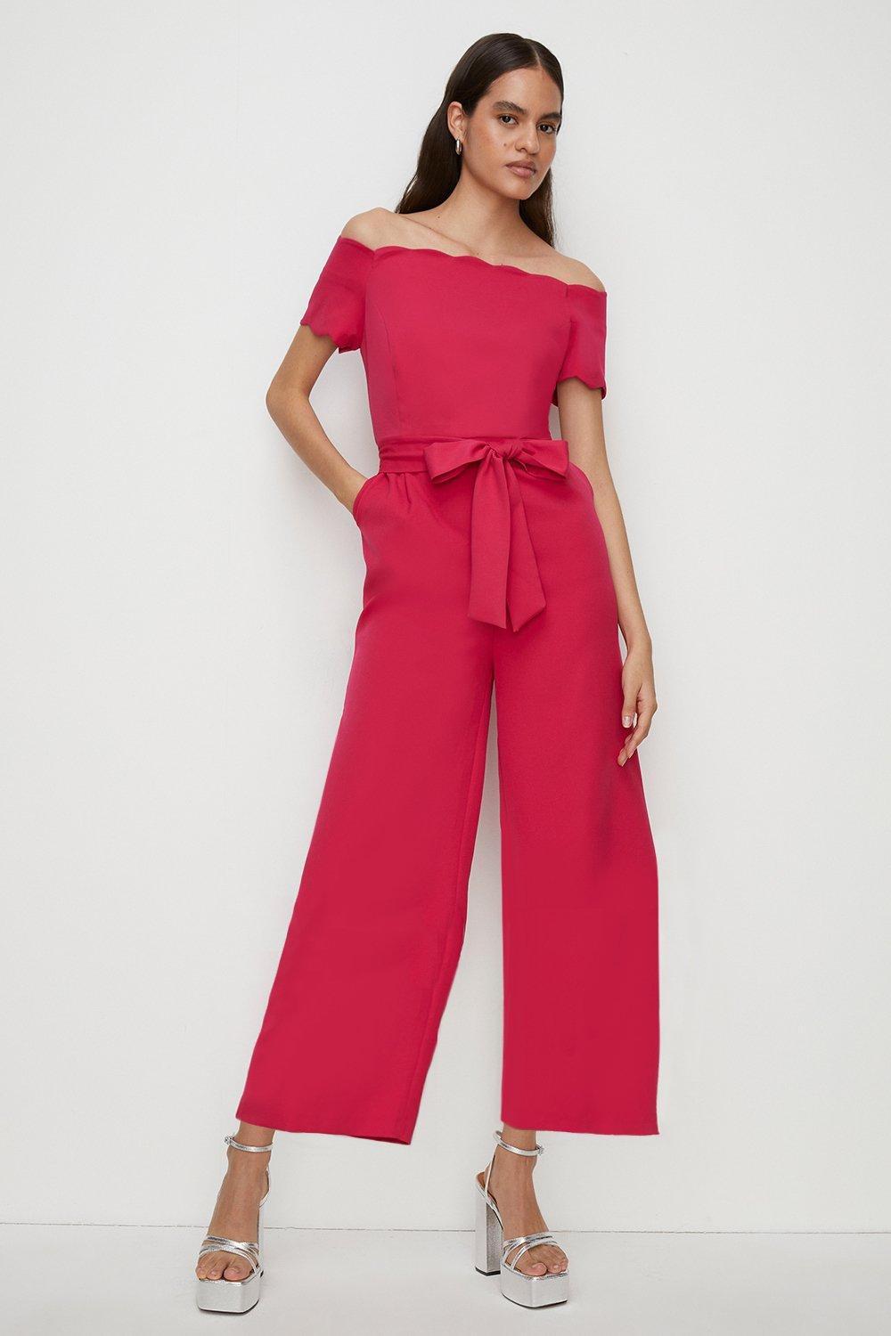 Oasis blue sale bardot jumpsuit