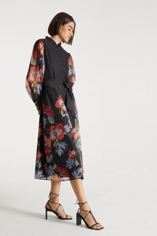 Oasis Oasis x Print Sisters Placement Floral Shirt Dress 1