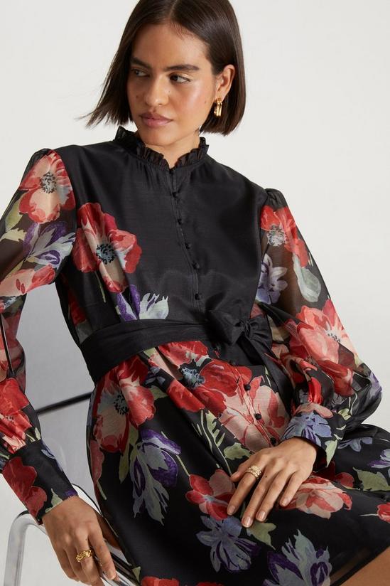 Oasis Oasis x Print Sisters Placement Floral Shirt Dress 2
