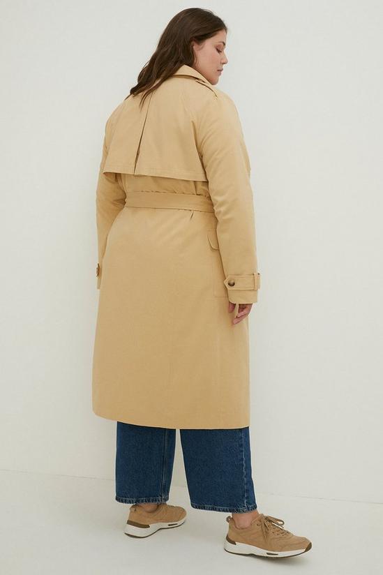 Oasis Curve Belted Button Detail Trench Coat 3