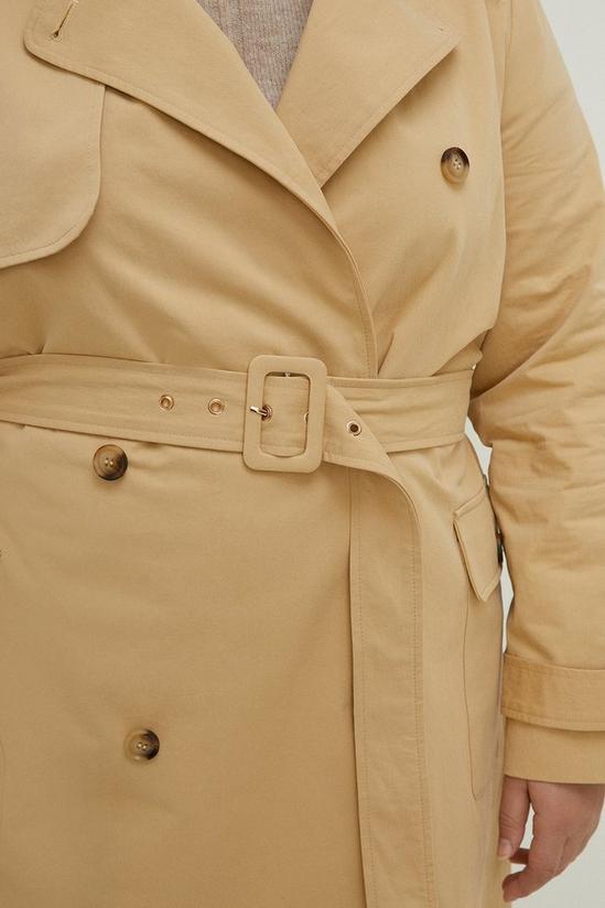 Oasis Curve Belted Button Detail Trench Coat 5
