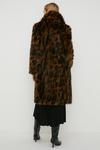 Oasis Rachel Stevens Collared Animal Faux Fur Midi Coat thumbnail 4