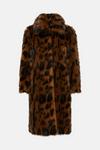 Oasis Rachel Stevens Collared Animal Faux Fur Midi Coat thumbnail 5