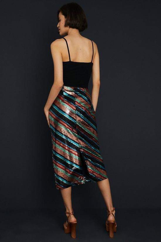 Oasis Stripe Sequin Midi Skirt 3
