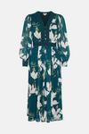 Oasis Magnolia Floral Lace Dobby V Neck Midi Dress thumbnail 4
